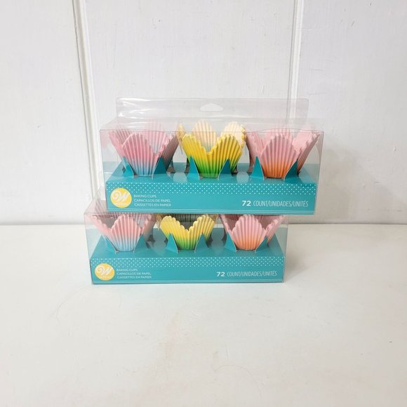 Wilton Ombre Flower Baking Cupcake Liners, New 144 Pieces - Picture 4 of 4